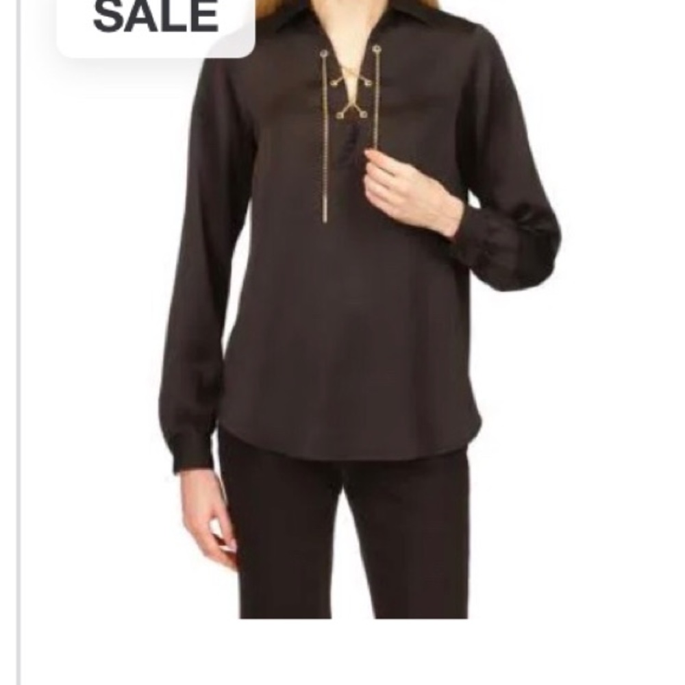 NWT Michael Kors Black long  sleeve top